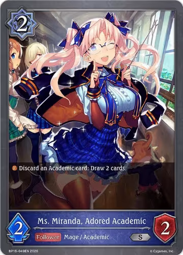 Ms. Miranda, Adored Academic (BP16-049EN), New World Genesis — Shadowverse card price