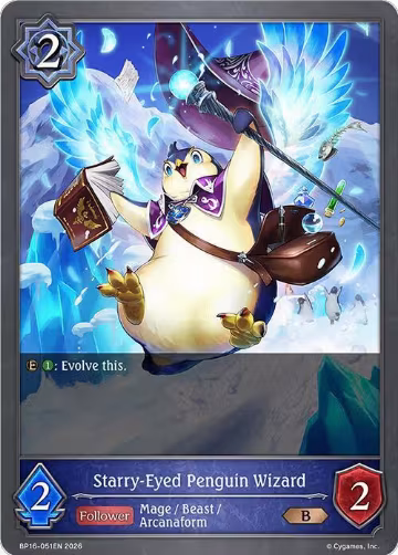 Starry-Eyed Penguin Wizard (BP16-051EN), New World Genesis — Shadowverse card price