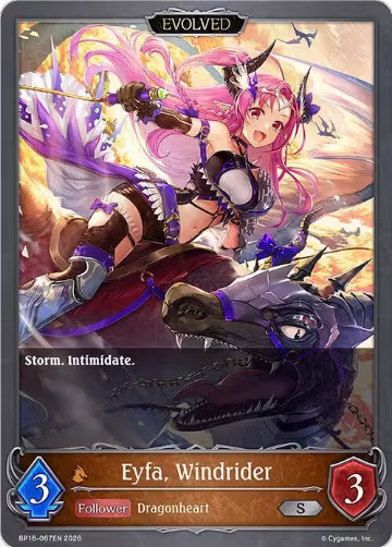 Eyfa, Windrider (Evolved) (BP16-067EN), New World Genesis — Shadowverse card price