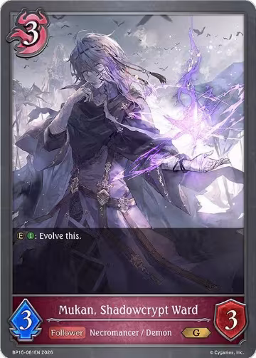 Mukan, Shadowcrypt Ward (BP16-081EN), New World Genesis — Shadowverse card price