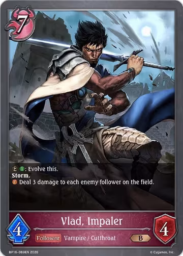 Vlad, Impaler (BP16-089EN), New World Genesis — Shadowverse card price
