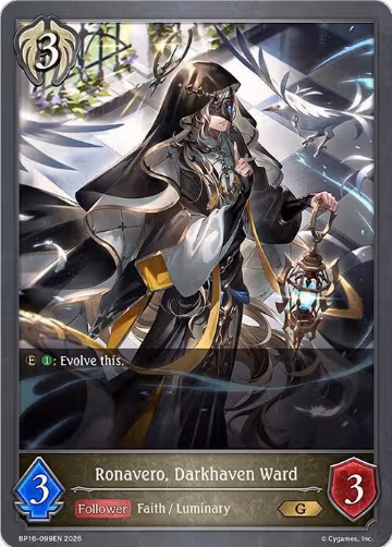 Ronavero, Darkhaven Ward (BP16-099EN), New World Genesis — Shadowverse card price