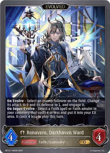 Ronavero, Darkhaven Ward (Evolved) (BP16-100EN), New World Genesis — Shadowverse card price
