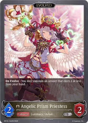 Angelic Prism Priestess (Evolved) (BP16-104EN), New World Genesis — Shadowverse card price