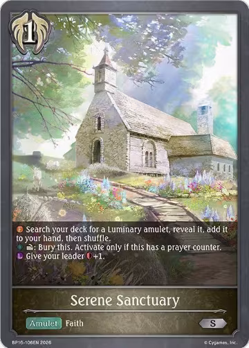Serene Sanctuary (BP16-106EN), New World Genesis — Shadowverse card price