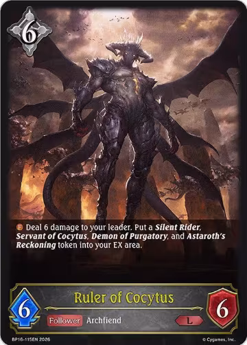 Ruler of Cocytus (BP16-115EN), New World Genesis — Shadowverse card price