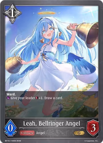 Leah, Bellringer Angel (BP16-119EN), New World Genesis — Shadowverse card price