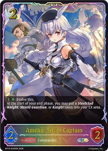 Amelia, Silver Captain (SL) (BP16-SL05EN), New World Genesis — Shadowverse card price