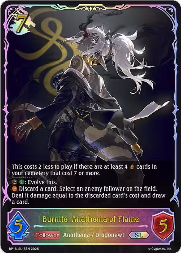 Burnite, Anathema of Flame (SL) (BP16-SL15EN), New World Genesis — Shadowverse card price
