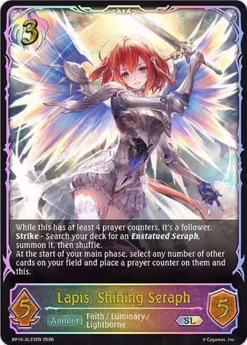 Lapis, Shining Seraph (SL) (BP16-SL23EN), New World Genesis — Shadowverse card price