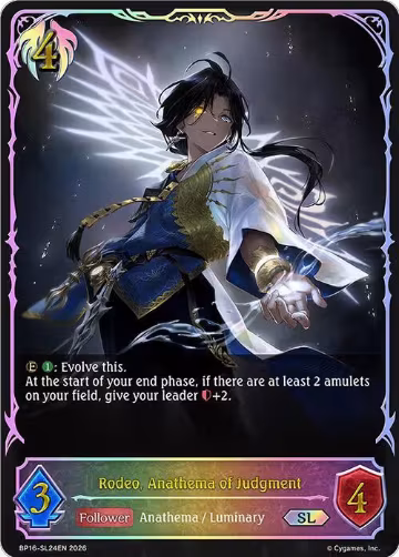 Rodeo, Anathema of Judgment (SL) (BP16-SL24EN), New World Genesis — Shadowverse card price