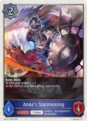 Anne's Summoning (BP16-T16EN), New World Genesis — Shadowverse card price
