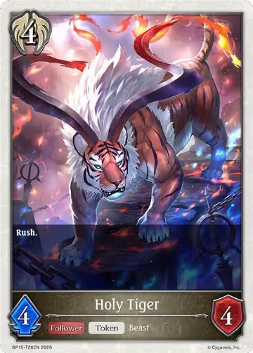 Holy Tiger (BP16-T20EN), New World Genesis — Shadowverse card price