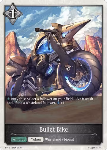 Bullet Bike (BP16-T21EN), New World Genesis — Shadowverse card price