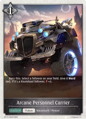 Arcane Personnel Carrier (BP16-T22EN), New World Genesis — Shadowverse card price