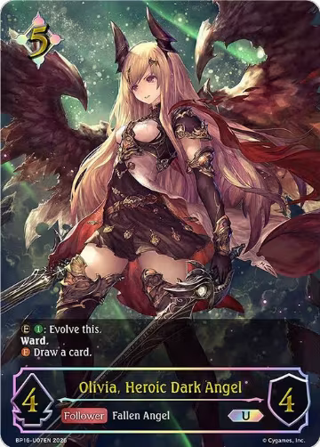 Olivia, Heroic Dark Angel (U) (BP16-U07EN), New World Genesis — Shadowverse card price