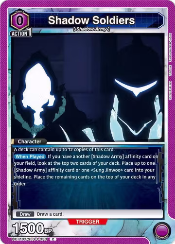 Shadow Soldiers (Box Topper Foil) (UE17BT/SLG-1-030), SOLO LEVELING — Union Arena card price