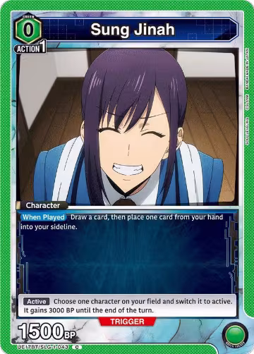 Sung Jinah (043) (Box Topper Foil) (UE17BT/SLG-1-043), SOLO LEVELING — Union Arena card price