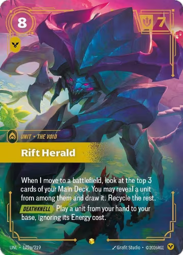 Rift Herald (Alternate Art) (179a/219), Unleashed — Riftbound card price