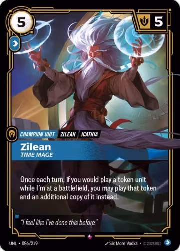 Zilean, Time Mage (086/219), Unleashed — Riftbound card price