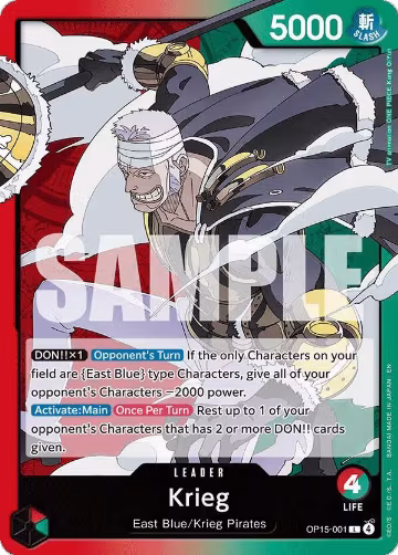 Krieg (OP15-001) (OP15-001), Adventure on Kami's Island — One Piece card price