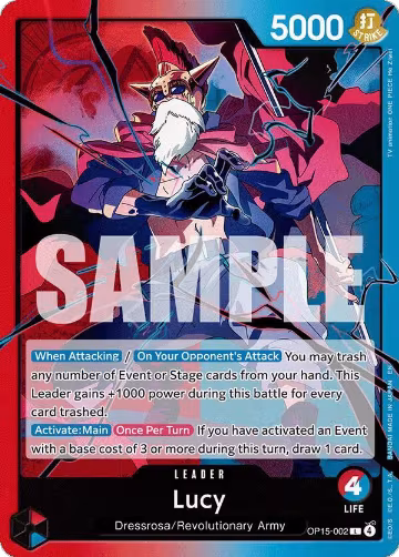 Lucy (OP15-002), Adventure on Kami's Island — One Piece card price