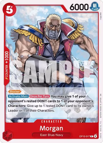 Morgan (OP15-017), Adventure on Kami's Island — One Piece card price