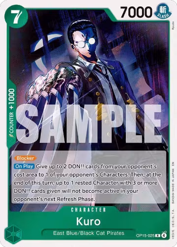 Kuro (OP15-025), Adventure on Kami's Island — One Piece card price