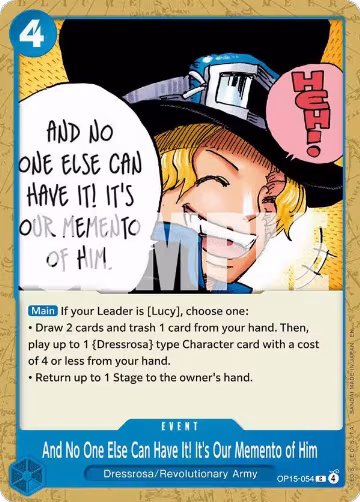 And No One Else Can Have It! It's Our Memento of Him (OP15-054), Adventure on Kami's Island — One Piece card price