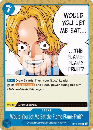 Would You Let Me Eat the Flame-Flame Fruit? (OP15-056), Adventure on Kami's Island — One Piece card price