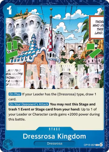 Dressrosa Kingdom (OP15-057), Adventure on Kami's Island — One Piece card price