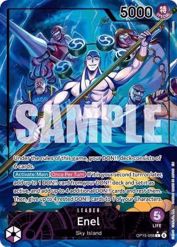 Enel (OP15-058) (Alternate Art) (OP15-058), Adventure on Kami's Island — One Piece card price
