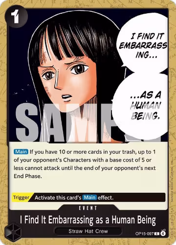 I Find It Embarrassing as a Human Being (OP15-097), Adventure on Kami's Island — One Piece card price