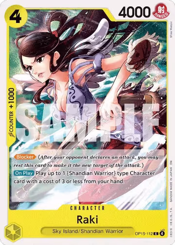 Raki (OP15-112), Adventure on Kami's Island — One Piece card price