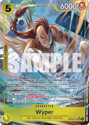 Wyper (Alternate Art) (OP15-114), Adventure on Kami's Island — One Piece card price