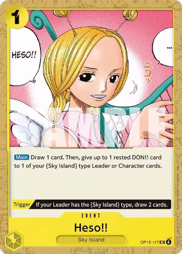 Heso!! (OP15-117), Adventure on Kami's Island — One Piece card price