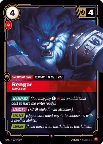 Rengar, Unseen (024/219), Unleashed — Riftbound card price