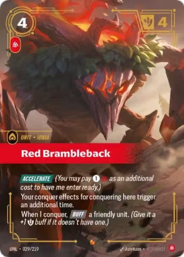 Red Brambleback (029/219), Unleashed — Riftbound card price
