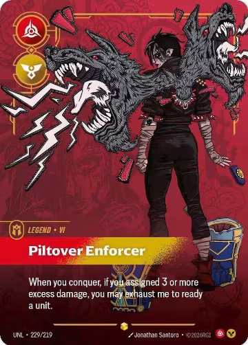 Vi, Piltover Enforcer (Overnumbered) (229/219), Unleashed — Riftbound card price