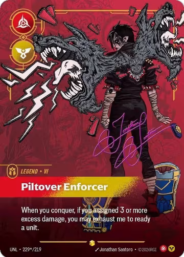 Vi, Piltover Enforcer (Signature) (229*/219) — card price