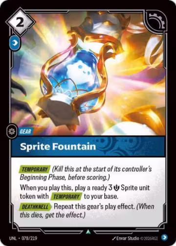 Sprite Fountain (078/219), Unleashed — Riftbound card price