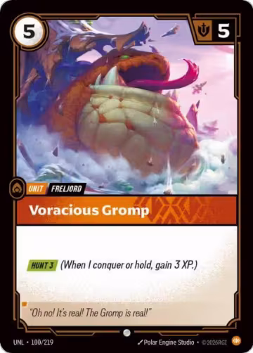 Voracious Gromp (100/219), Unleashed — Riftbound card price