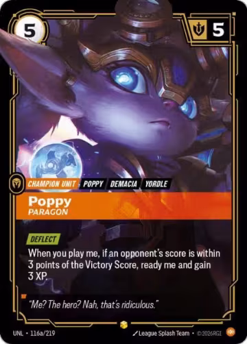 Poppy, Paragon (Alternate Art) (116a/219), Unleashed — Riftbound card price
