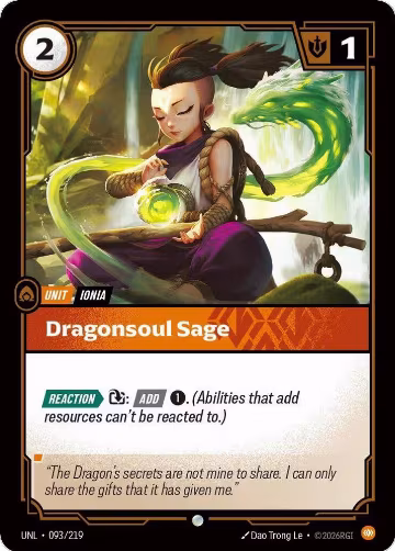 Dragonsoul Sage (093/219), Unleashed — Riftbound card price