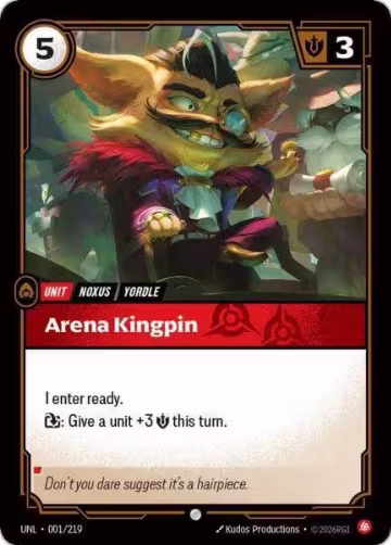 Arena Kingpin (001/219), Unleashed — Riftbound card price