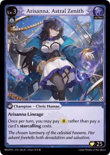 Arisanna, Astral Zenith (006), Radiant Origins: Pantheon — Grand Archive card price