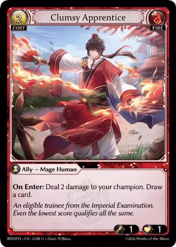 Clumsy Apprentice (125B) (125B), Radiant Origins: Pantheon — Grand Archive card price