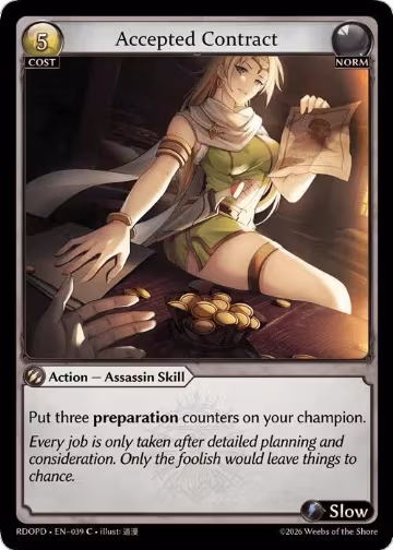 Accepted Contract (039), Radiant Origins: Pantheon — Grand Archive card price