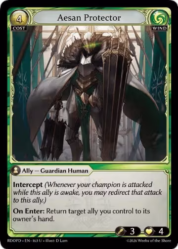 Aesan Protector (163), Radiant Origins: Pantheon — Grand Archive card price