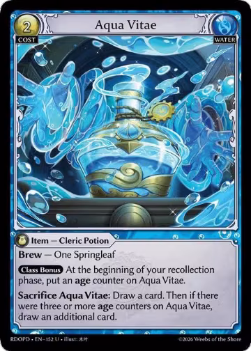 Aqua Vitae (152), Radiant Origins: Pantheon — Grand Archive card price